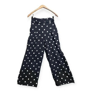 Urban Outfitters Womens High Waist Wide‎ Leg Polka Dot Pants Sz S 50S Pin Up Bw